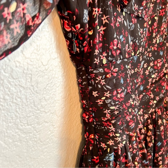 Urban Outfitters Elaine Floral Off-The-Shoulder Feminine Mini Dress, Size 0 - Picture 10 of 12